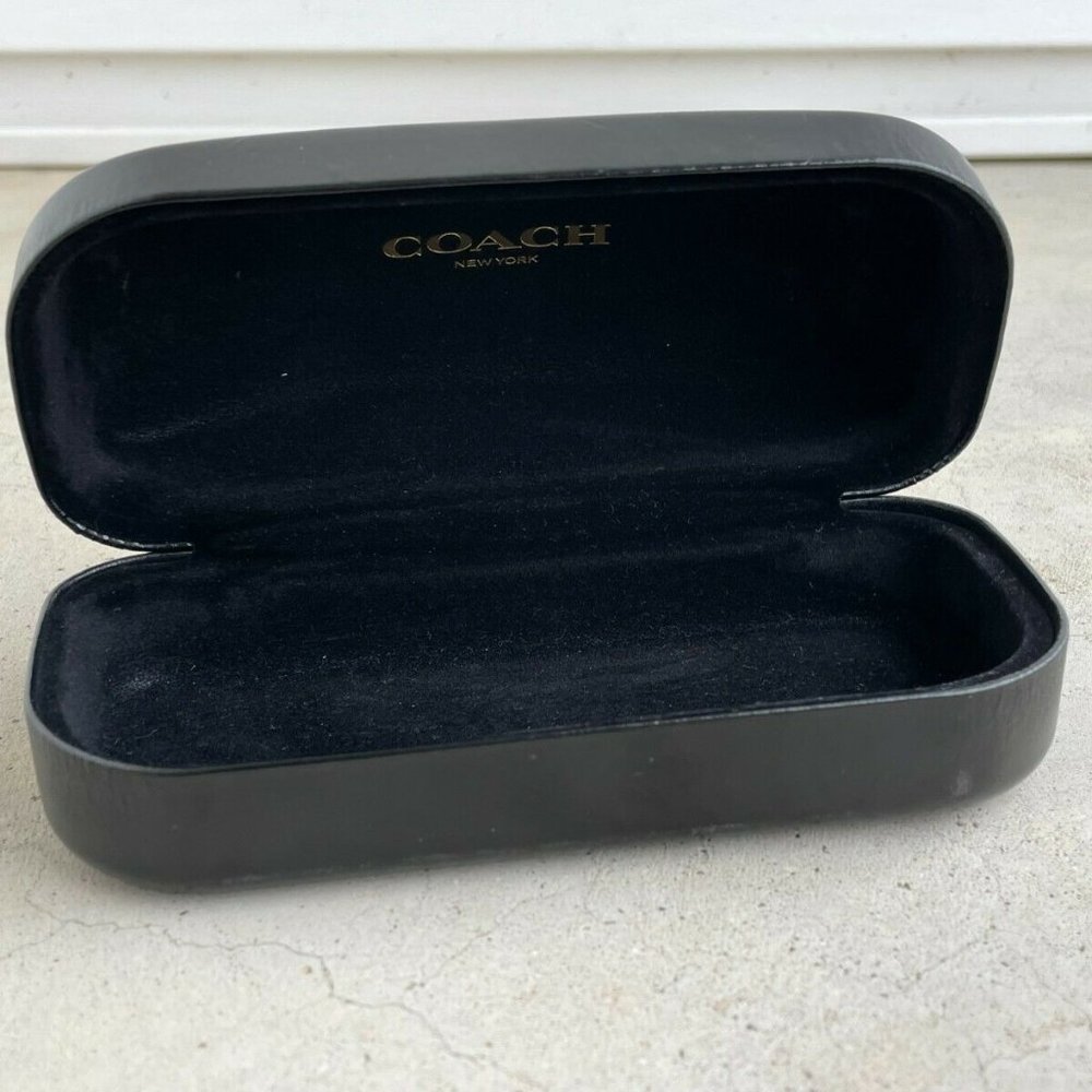 Coach New York Sunglasses Case Black Hard Case Big Case Empty Case Only - Picture 9 of 11